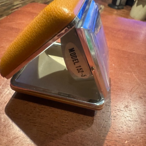 Vintage Equity Folding Travel Working Alarm Clock Glow Hands Brown Case Working - Picture 2 of 8